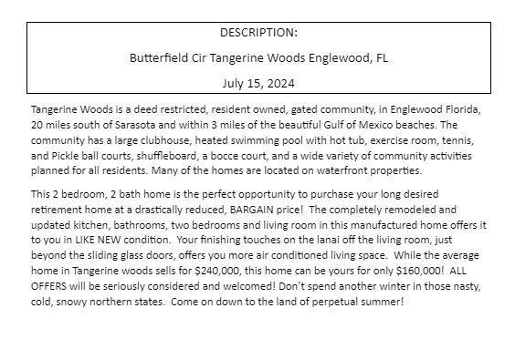 Butterfield Cir, Englewood, FL 34223 #1